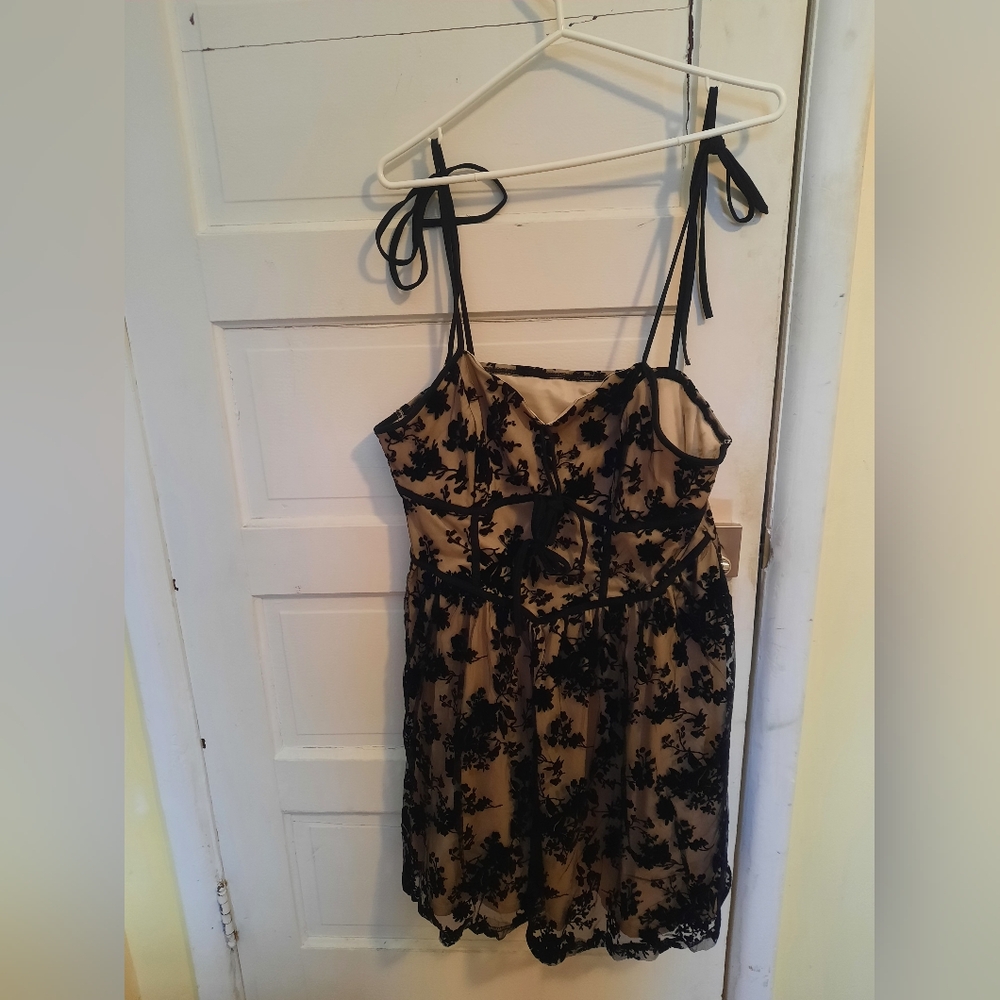 Black Floral Dress with Spaghetti Straps